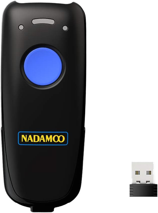 NADAMOO 3-in-1 Wireless CCD Barcode Scanner — Bluetooth + 2.4G + Wired USB (Multiple Colors)